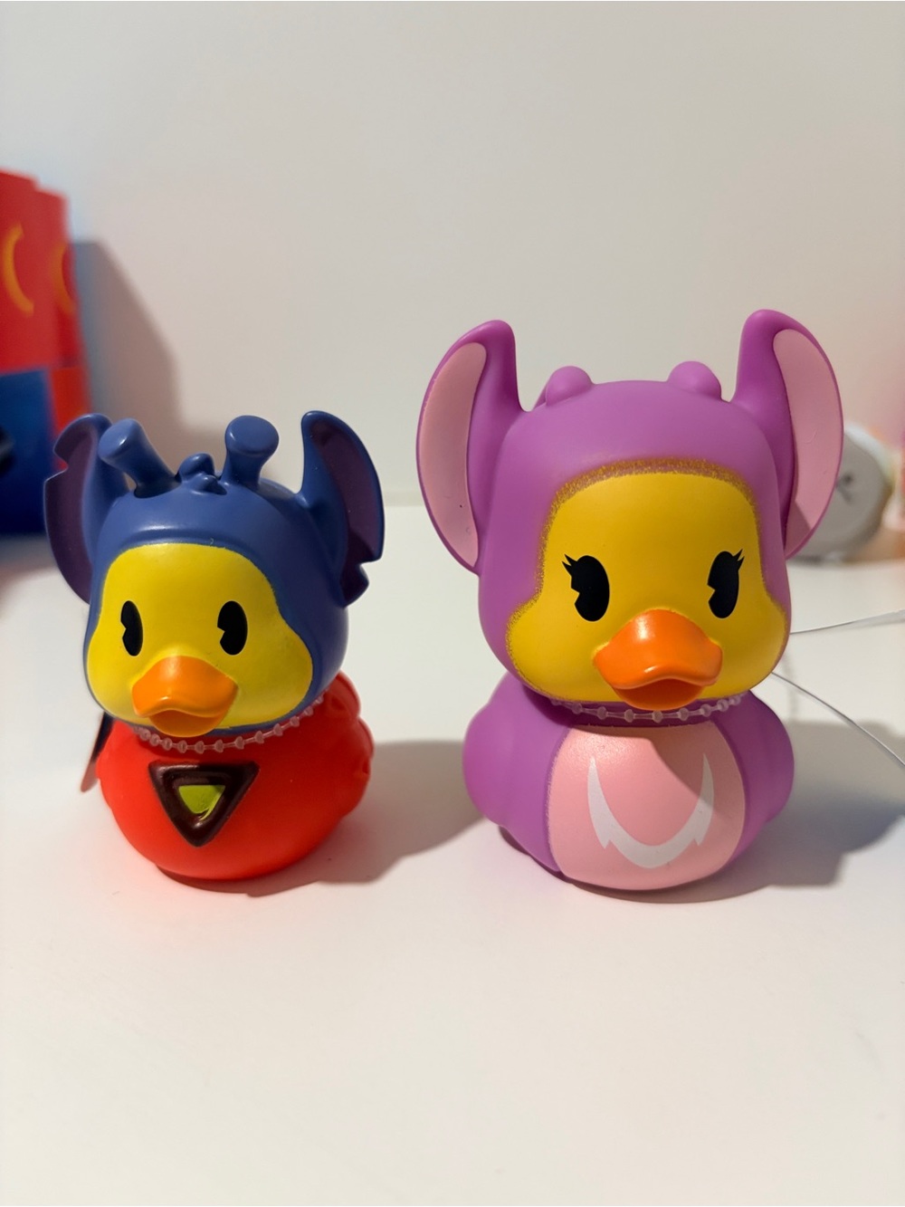 Duckalooz Stitch 626 & Angel from Purple and Red Duck Bath Toys -